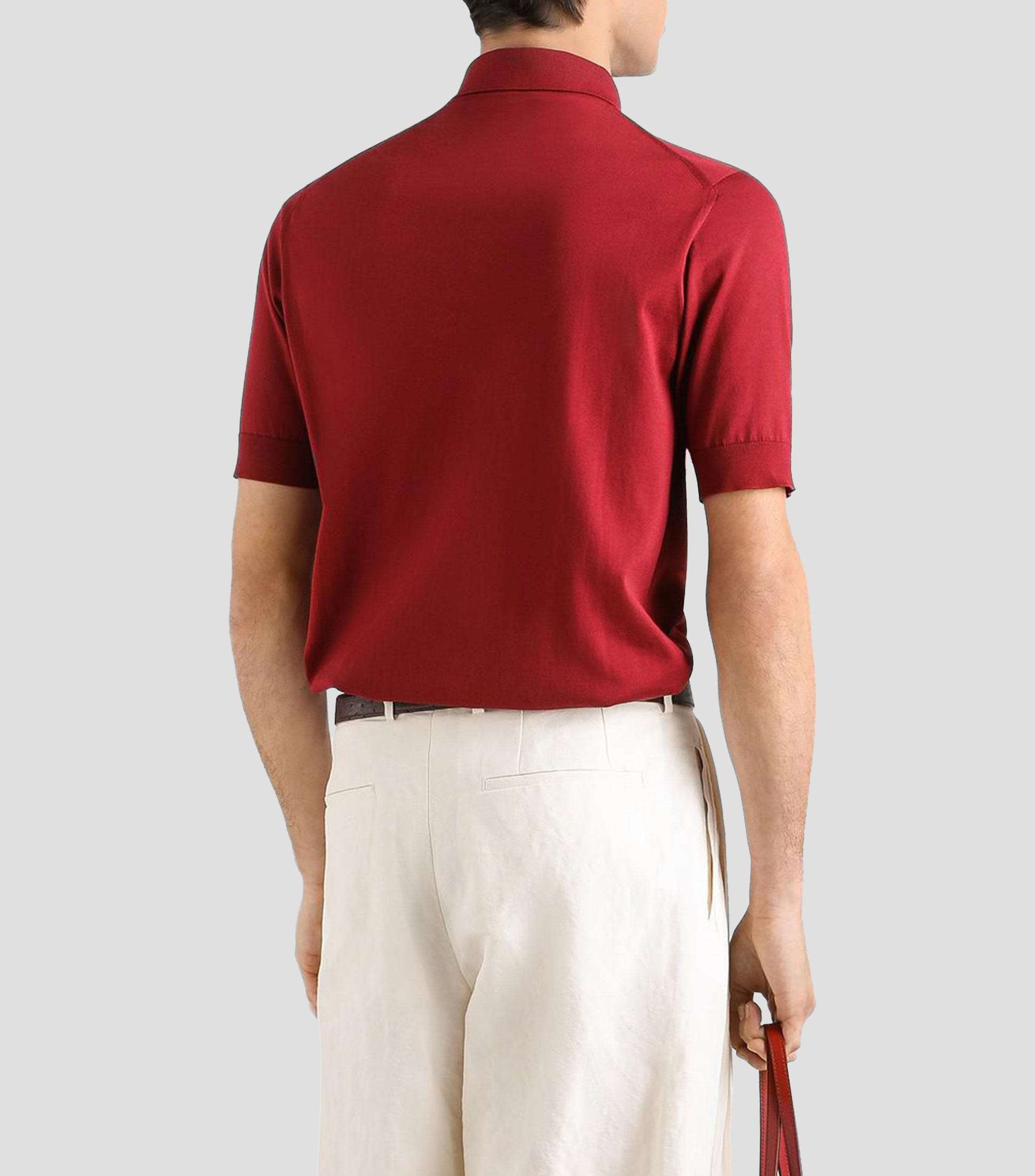 Playera tipo polo manga corta lisa Hombre